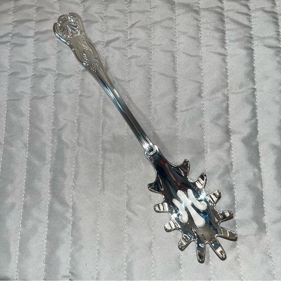 VTG Sheffield Silver Co. Pasta server Silverplate flatware Kings pattern 11 in - Picture 2 of 8